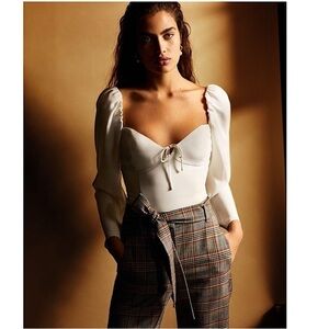 Aritzia-Wilfred Novella Off White Blouse (Size:Small)